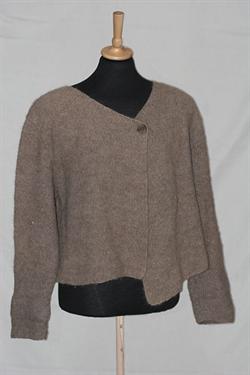 Asymetrisk perlestrikket trøje spelsau uld